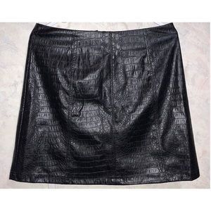 Black leather skirt